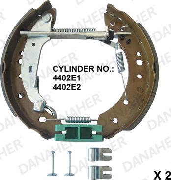 Danaher 210.00.10316 - Set saboti frana aaoparts.ro