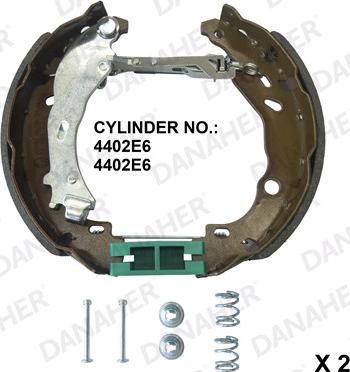 Danaher 210.00.10206A - Set saboti frana aaoparts.ro