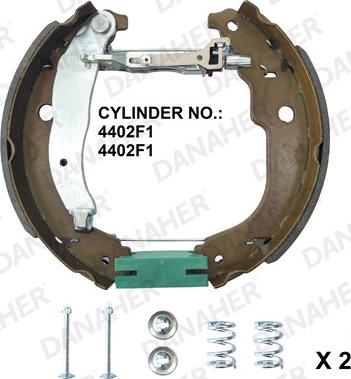 Danaher 210.01.10491 - Set saboti frana aaoparts.ro