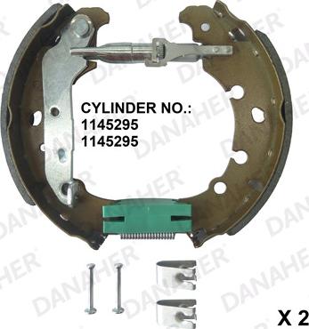 Danaher 210.01.10280 - Set saboti frana aaoparts.ro