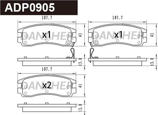 Danaher ADP0905 - Set placute frana,frana disc aaoparts.ro