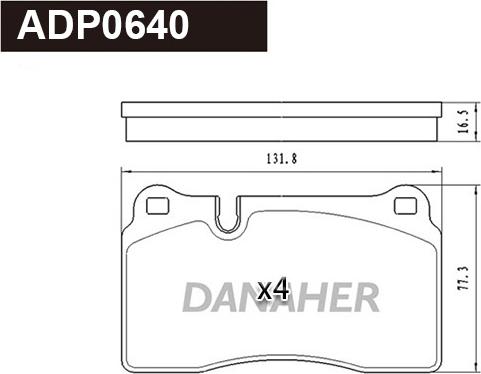 Danaher ADP0640 - Set placute frana,frana disc aaoparts.ro
