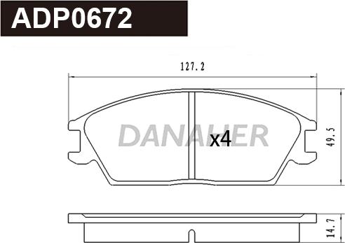 Danaher ADP0672 - Set placute frana,frana disc aaoparts.ro