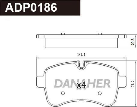 Danaher ADP0186 - Set placute frana,frana disc aaoparts.ro