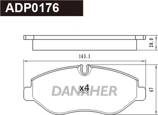 Danaher ADP0176 - Set placute frana,frana disc aaoparts.ro