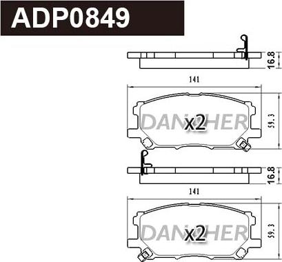 Danaher ADP0849 - Set placute frana,frana disc aaoparts.ro