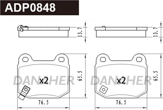 Danaher ADP0848 - Set placute frana,frana disc aaoparts.ro