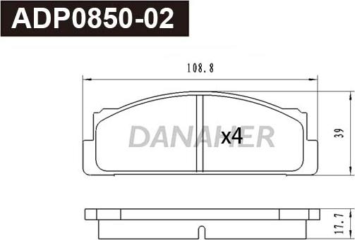 Danaher ADP0850-02 - Set placute frana,frana disc aaoparts.ro