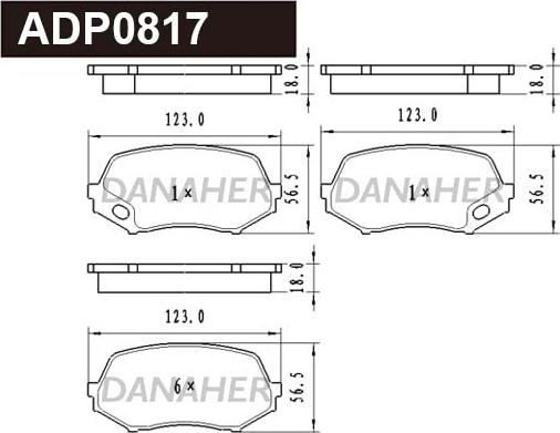 Danaher ADP0817 - Set placute frana,frana disc aaoparts.ro