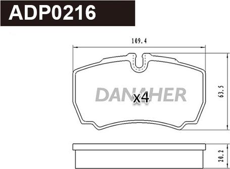 Danaher ADP0216 - Set placute frana,frana disc aaoparts.ro