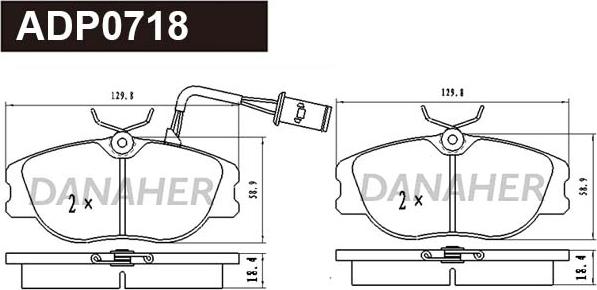 Danaher ADP0718 - Set placute frana,frana disc aaoparts.ro