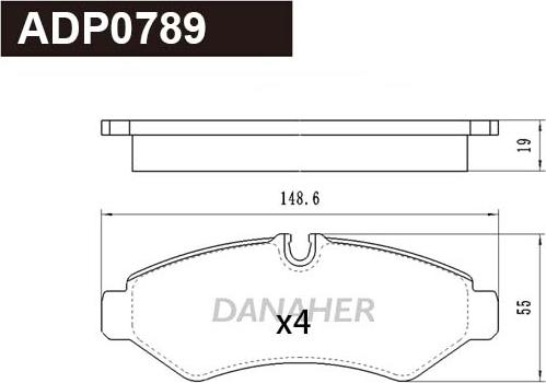 Danaher ADP0789 - Set placute frana,frana disc aaoparts.ro