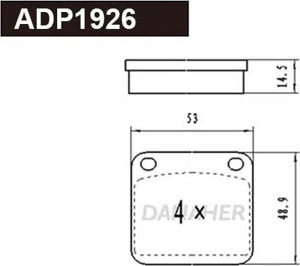 Danaher ADP1926 - Set placute frana,frana disc aaoparts.ro