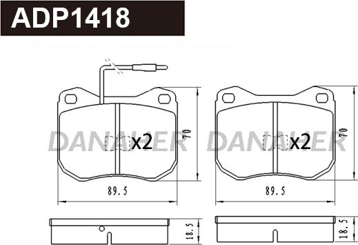 Danaher ADP1418 - Set placute frana,frana disc aaoparts.ro