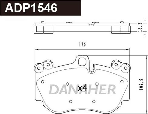 Danaher ADP1546 - Set placute frana,frana disc aaoparts.ro