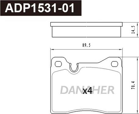 Danaher ADP1531-01 - Set placute frana,frana disc aaoparts.ro