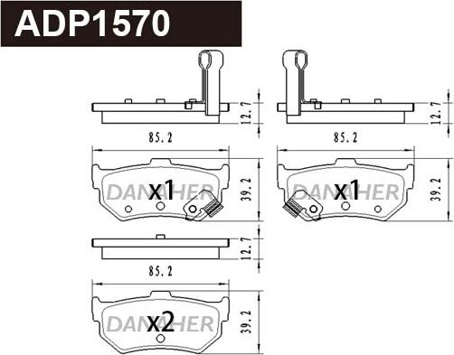 Danaher ADP1570 - Set placute frana,frana disc aaoparts.ro