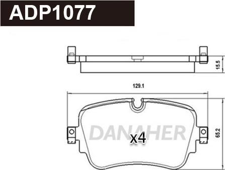 Danaher ADP1077 - Set placute frana,frana disc aaoparts.ro