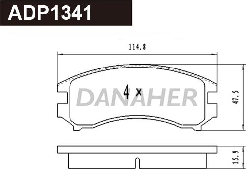 Danaher ADP1341 - Set placute frana,frana disc aaoparts.ro