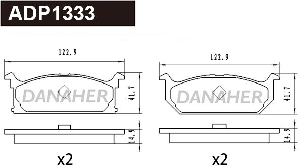 Danaher ADP1333 - Set placute frana,frana disc aaoparts.ro