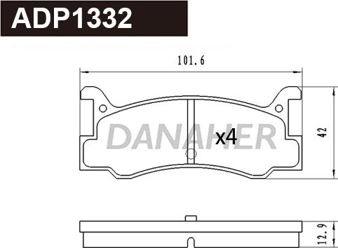 Danaher ADP1332 - Set placute frana,frana disc aaoparts.ro