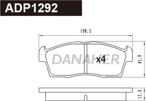 Danaher ADP1292 - Set placute frana,frana disc aaoparts.ro