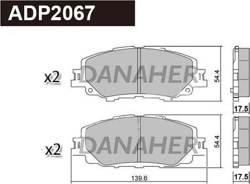 Danaher ADP2067 - Set placute frana,frana disc aaoparts.ro