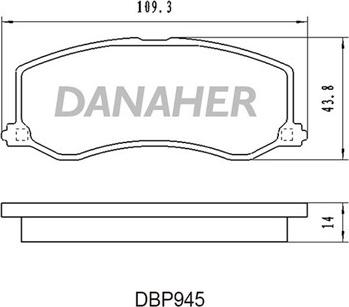 Danaher DBP945 - Set placute frana,frana disc aaoparts.ro