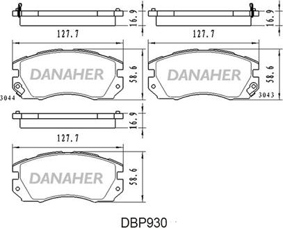 Danaher DBP930 - Set placute frana,frana disc aaoparts.ro