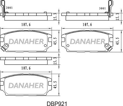 Danaher DBP921 - Set placute frana,frana disc aaoparts.ro
