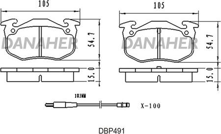 Danaher DBP491 - Set placute frana,frana disc aaoparts.ro