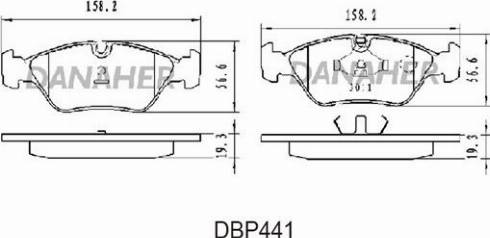 Danaher DBP441 - Set placute frana,frana disc aaoparts.ro