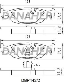 Danaher DBP442/2 - Set placute frana,frana disc aaoparts.ro
