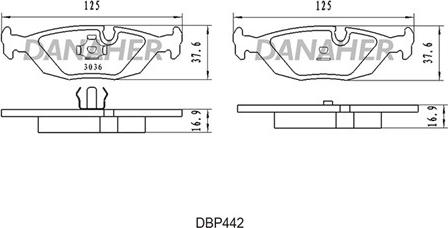 Danaher DBP442 - Set placute frana,frana disc aaoparts.ro