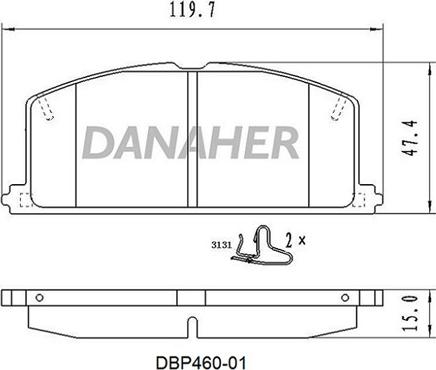 Danaher DBP460-01 - Set placute frana,frana disc aaoparts.ro