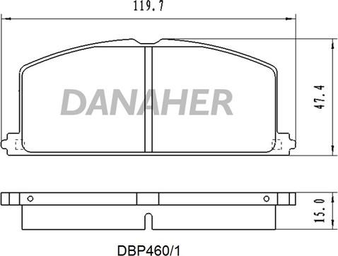 Danaher DBP460/1 - Set placute frana,frana disc aaoparts.ro