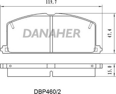 Danaher DBP460/2 - Set placute frana,frana disc aaoparts.ro