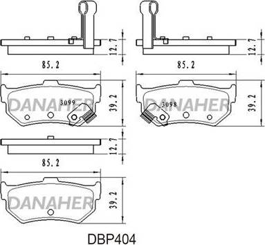 Danaher DBP404 - Set placute frana,frana disc aaoparts.ro