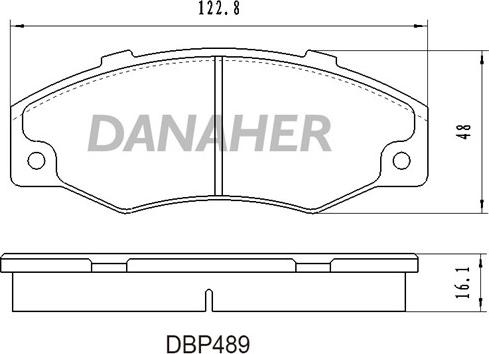 Danaher DBP489 - Set placute frana,frana disc aaoparts.ro