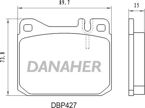 Danaher DBP427 - Set placute frana,frana disc aaoparts.ro