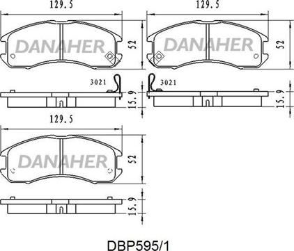 Danaher DBP595/1 - Set placute frana,frana disc aaoparts.ro