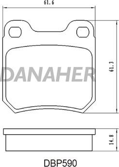 Danaher DBP590 - Set placute frana,frana disc aaoparts.ro