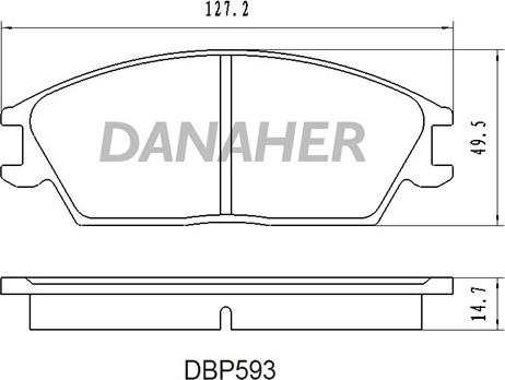 Danaher DBP593 - Set placute frana,frana disc aaoparts.ro