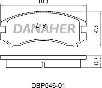 Danaher DBP546-01 - Set placute frana,frana disc aaoparts.ro