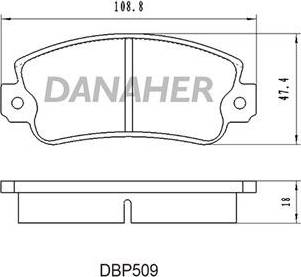 Danaher DBP509 - Set placute frana,frana disc aaoparts.ro