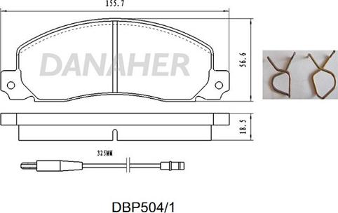 Danaher DBP504/1 - Set placute frana,frana disc aaoparts.ro
