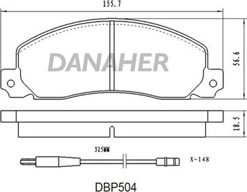 Danaher DBP504 - Set placute frana,frana disc aaoparts.ro