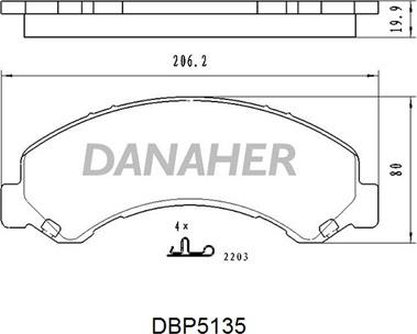 Danaher DBP5135 - Set placute frana,frana disc aaoparts.ro