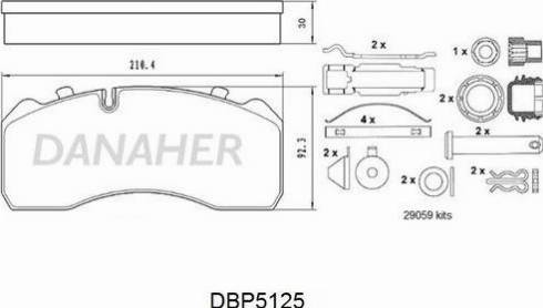 Danaher DBP5125 - Set placute frana,frana disc aaoparts.ro