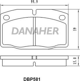 Danaher DBP581 - Set placute frana,frana disc aaoparts.ro